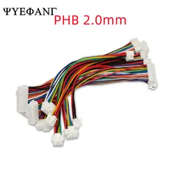 2pcs PHB2.0 JST 2.0mm Pitch Female Connector Wire Harness witch lock 4p 6p 8p 10p 12p 14P 16P 20P 20CM double head Cable