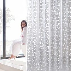 Bath curtain partition curtain of European shower room is waterproof, mildew-proof and dry-wet separation. shower curtain