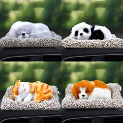 Car Decoration Dog panda Car Accessories Window Center Console Cute animals Doll Car Interior Auto Dash board Cool Decoration