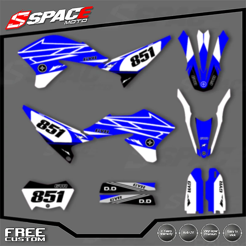 

Мотоциклетная графическая фоновая наклейка SPACE для YAMAHA WR250R 2008 2009 2010 2011 2012 2013-2020, наклейки, комплект наклеек