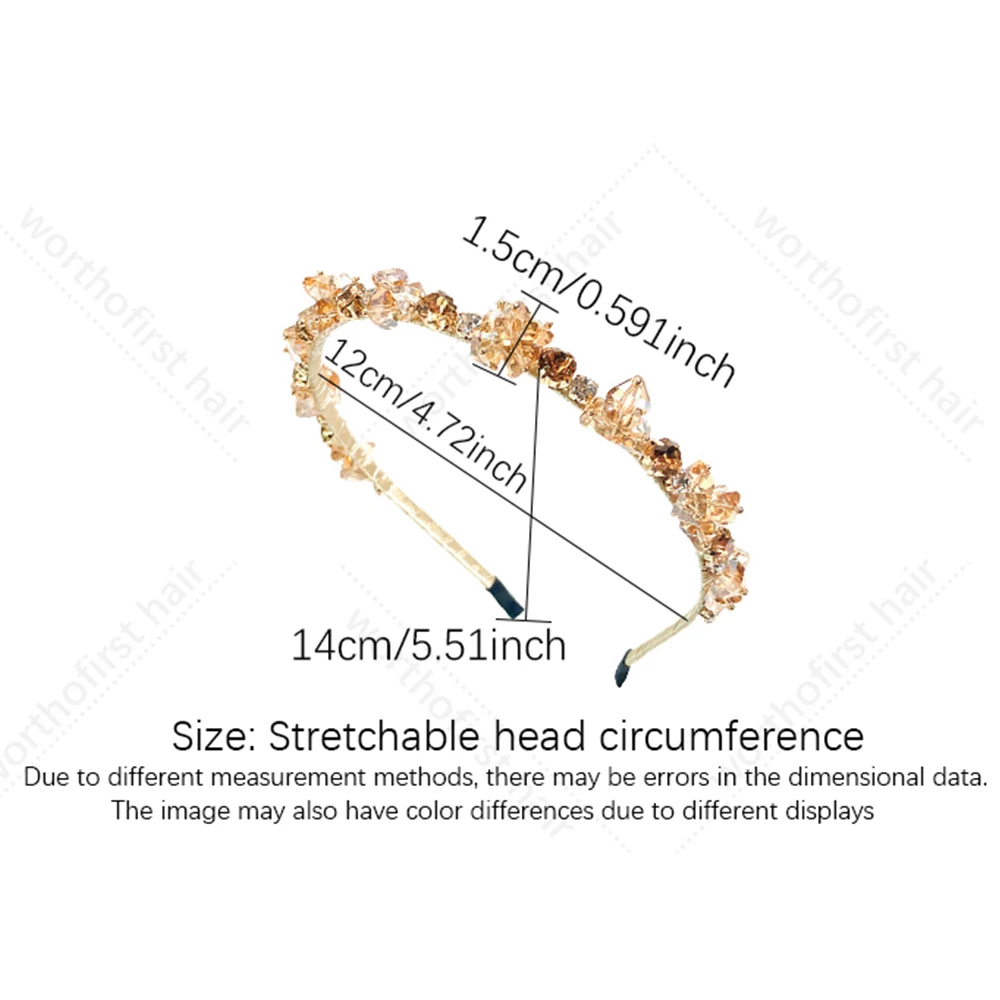 한국 패션 크리스탈 라인석 머리띠, 우아한 머리띠, 연회 헤어 후프, 여성 세안 머리에 적합