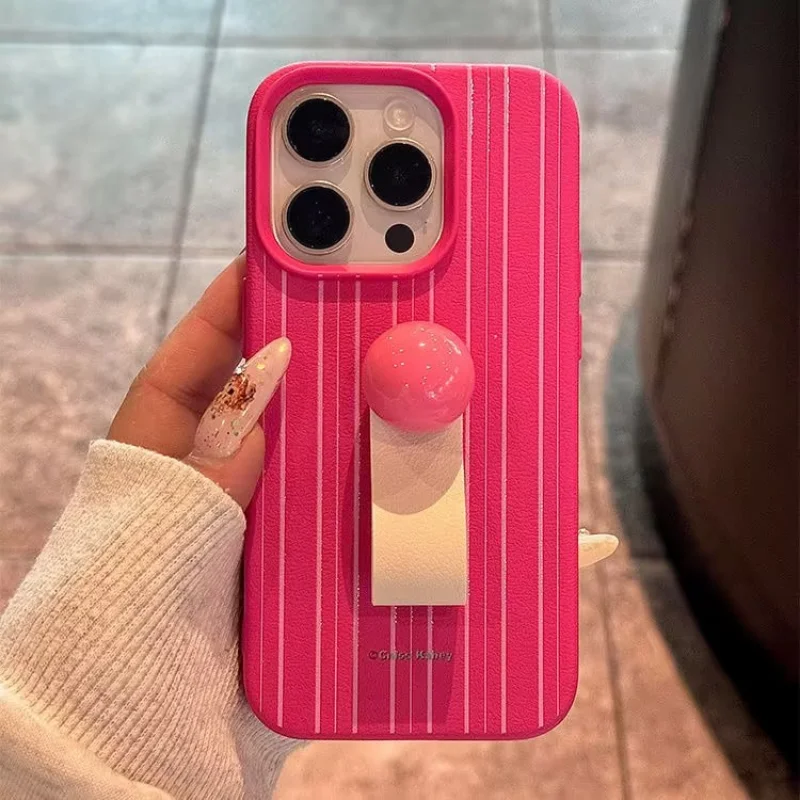 خط بسيط ثلاثية الأبعاد الكرة حلقة مشبك قوس الجلود الملمس لينة حافظة متوافقة آيفون 16 15 11 12 13 14 برو ماكس XR X XS ماكس