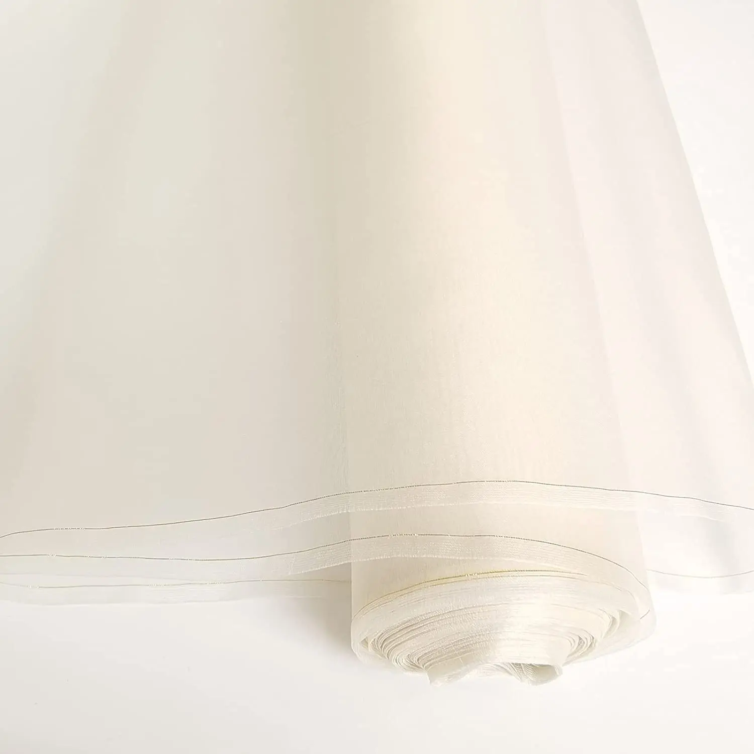 1 Meter X 1,14 Meter Färbbarer Naturweißer 100% Seidenorganza-Stoff Hochzeitsgaze – Detail 4