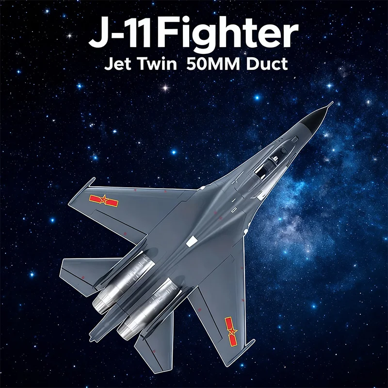 

XFly Dual 50mm J-11 4-Channel 4TH Generation Fighter Twin-Engine Ducted Heavy Fighter Electric Model Aircraft Fixed Wing J11