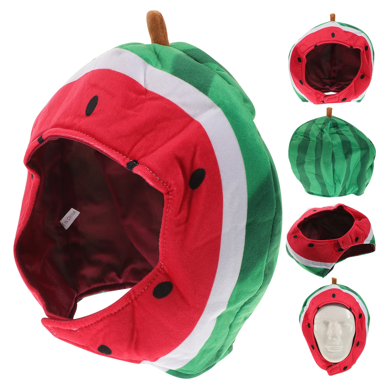 Watermelon Headgear Costume Chritmas Hats Carnival Photo Props Fruit Cap Decor Summer