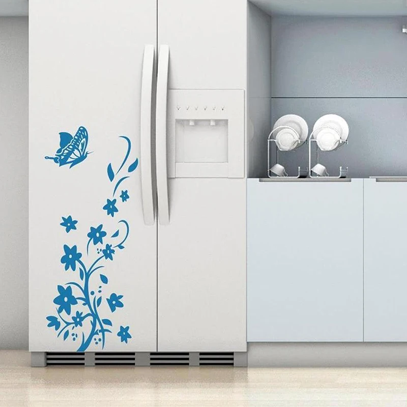 High Quality Creative Refrigerator Color Sticker Butterfly Pattern Wall Stickers Home Decoration Kitchen Wall Art Mural Decor