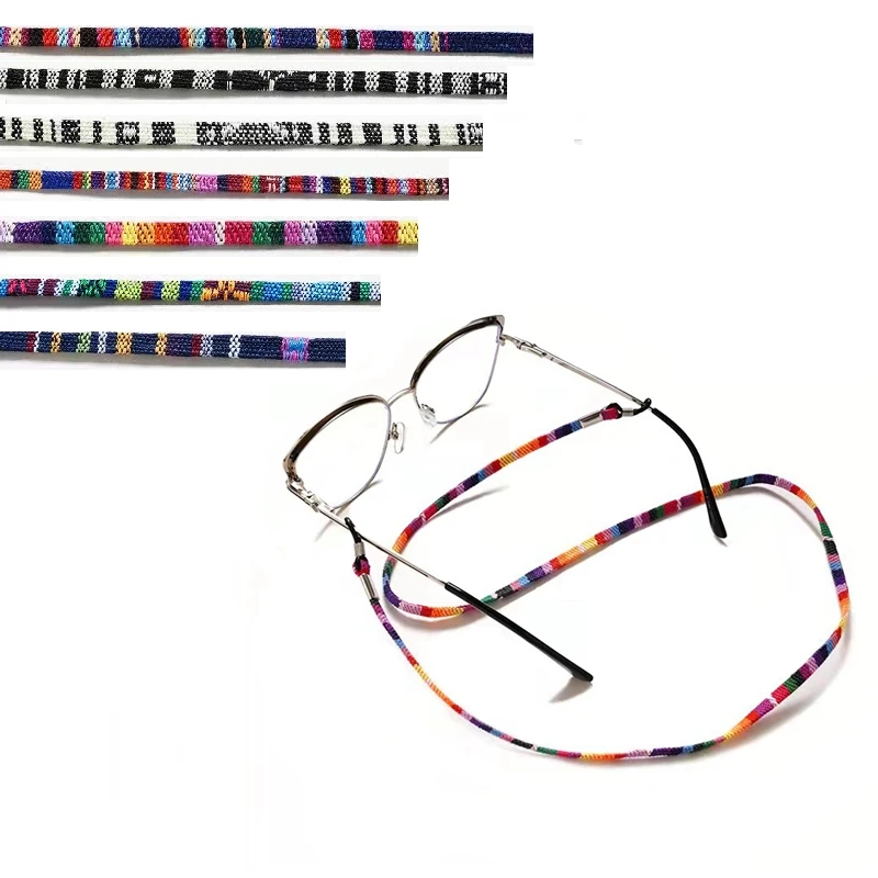 3Pcs Eyeglass Sunglasses Cotton Neck String Cord Retainer Strap Eyewear Lanyard Holder Ethnic Rope Glasses Chain Glasses Lanyard