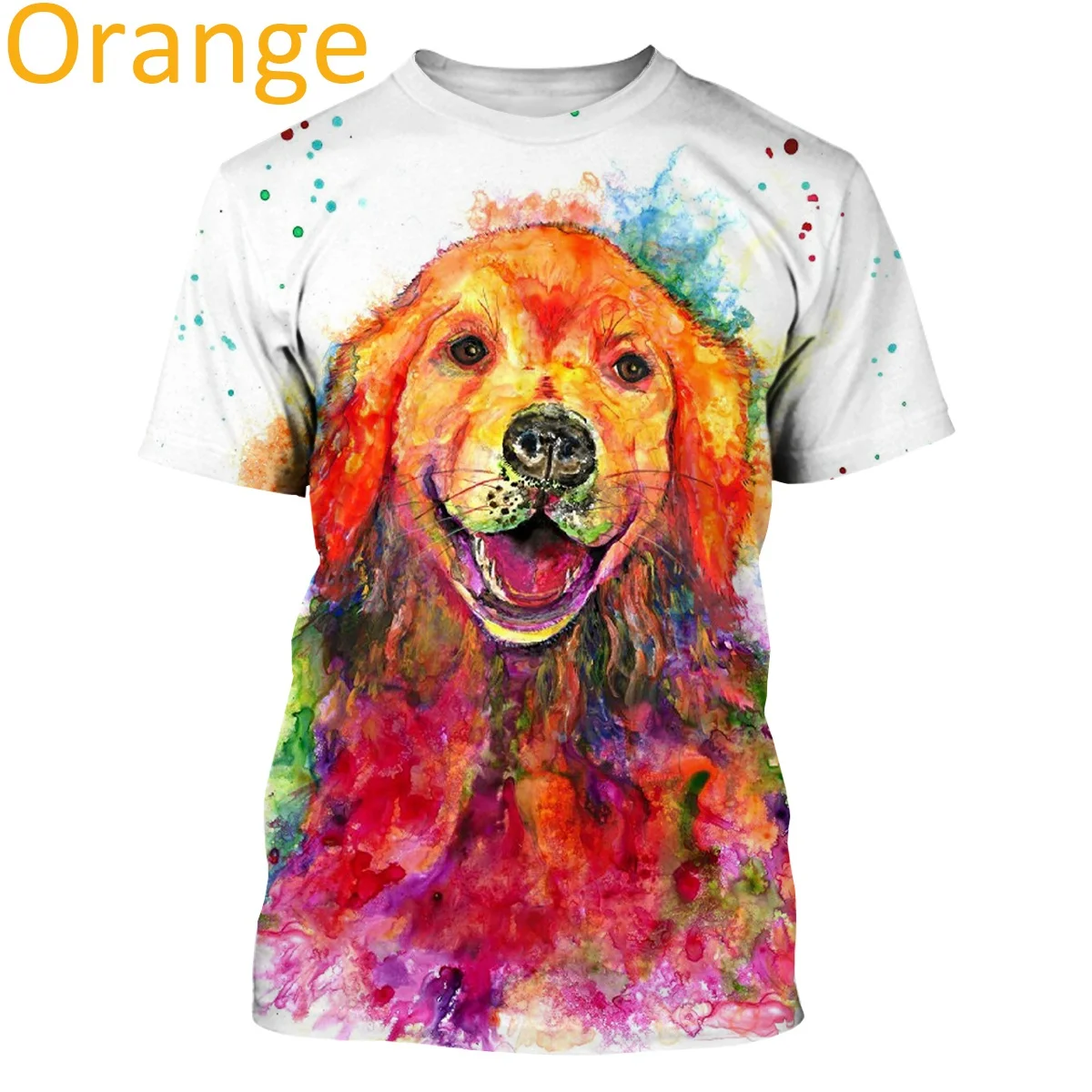 Summer Cute Golden Retriever 3d Printing T-shirt Men and Women Fashion Casual Cure Funny Dog Round Neck Short Sleeve Tops