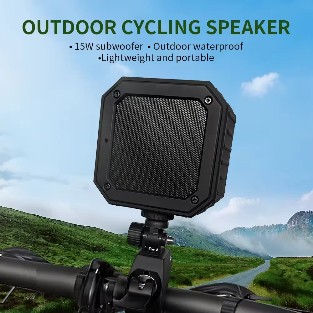 CYBORIS Magnetic Golf Cart Speaker with Bike Holder,15W Loud Stereo Sound IPX7 Portable Magnetic Blue tooth Speaker 24H Playtime