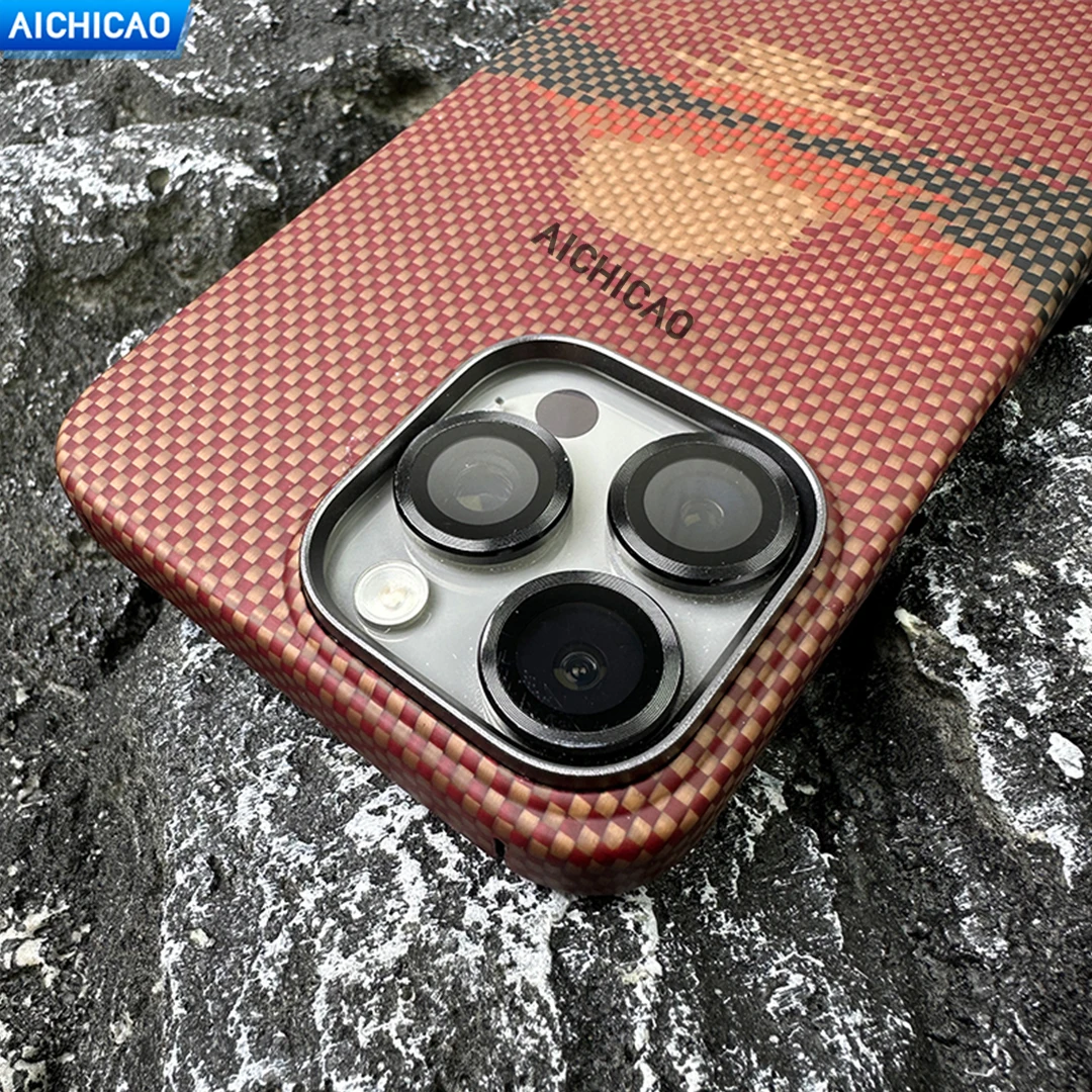 ACC-funda de teléfono de fibra de carbono Real para iphone 16Pro/16ProMax/iphone 15Pro/15ProMax carcasa ultrafina de fibra de aramida