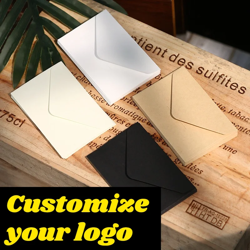 

50 PCS 23x16.2cm Personalized Double Glue Paper Envelopes for Christmas/Birthday Gifts Custom Print