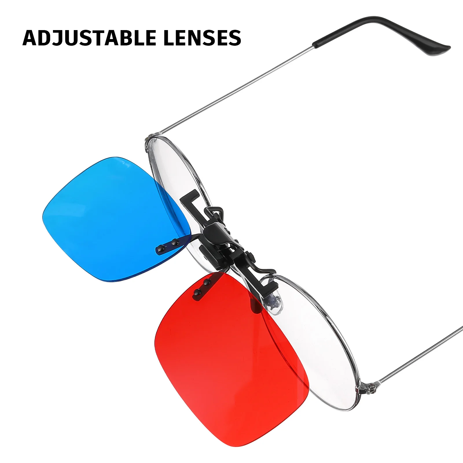 

Glasses 3D Clips Accessory Polarized Video Display Eyeglass Mounts Multifunctional Red Frame Visor