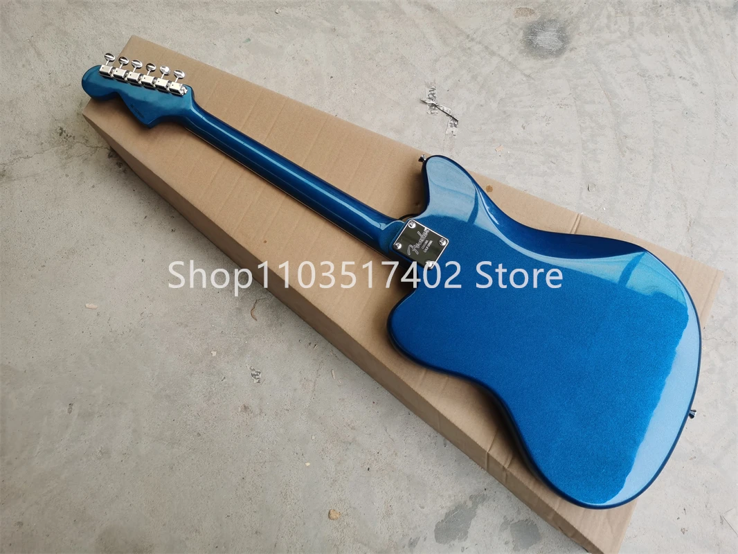 Guitarra elétrica Jaguar Blue, Metal de alta qualidade, cabeça e