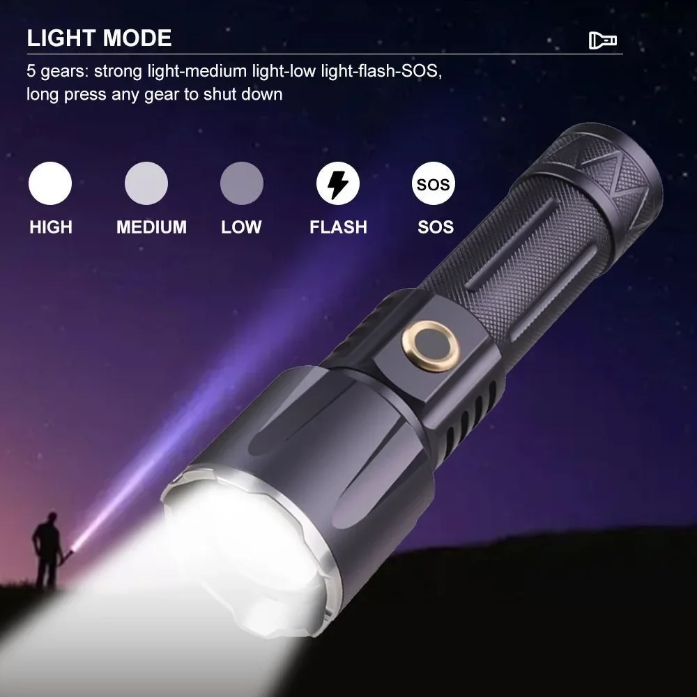 Led Flashlight Whit…