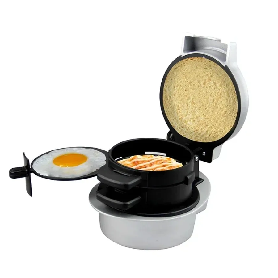 Mini Electric Hamburger Patty Maker Automatic 3 in 1 Breakfast Burger Sandwich Bread Machine