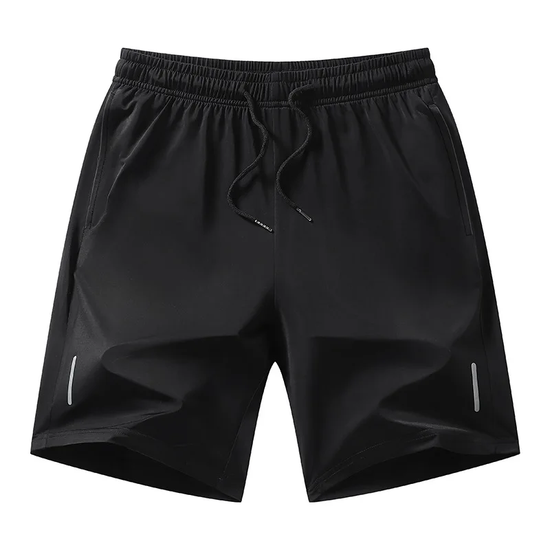 

2025 Ice silk shorts men's summer new sports and leisure running breathable five quarter pants solid color youth versatile pants