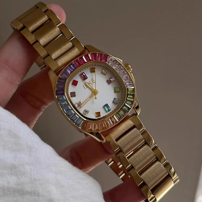 ساعة كلاسيكية للسيدات أنيقة وبسيطة وخفيفة الوزن فاخرة 2025 ساعة كوارتز مقاومة للماء هدية عيد ميلاد