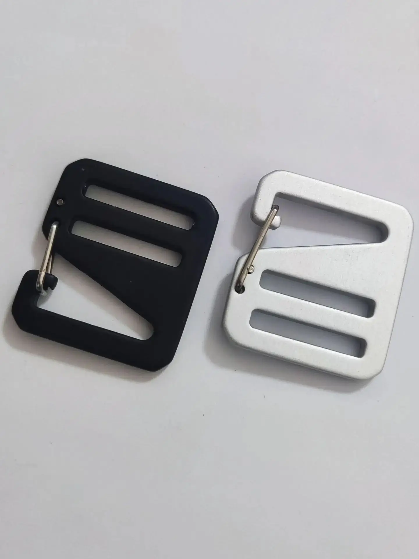 Black Aluminum Alloy Release G Hook Buckles, Belt Side Strap Adjusters, Backpack Webbing, Pet, 25mm, 1\