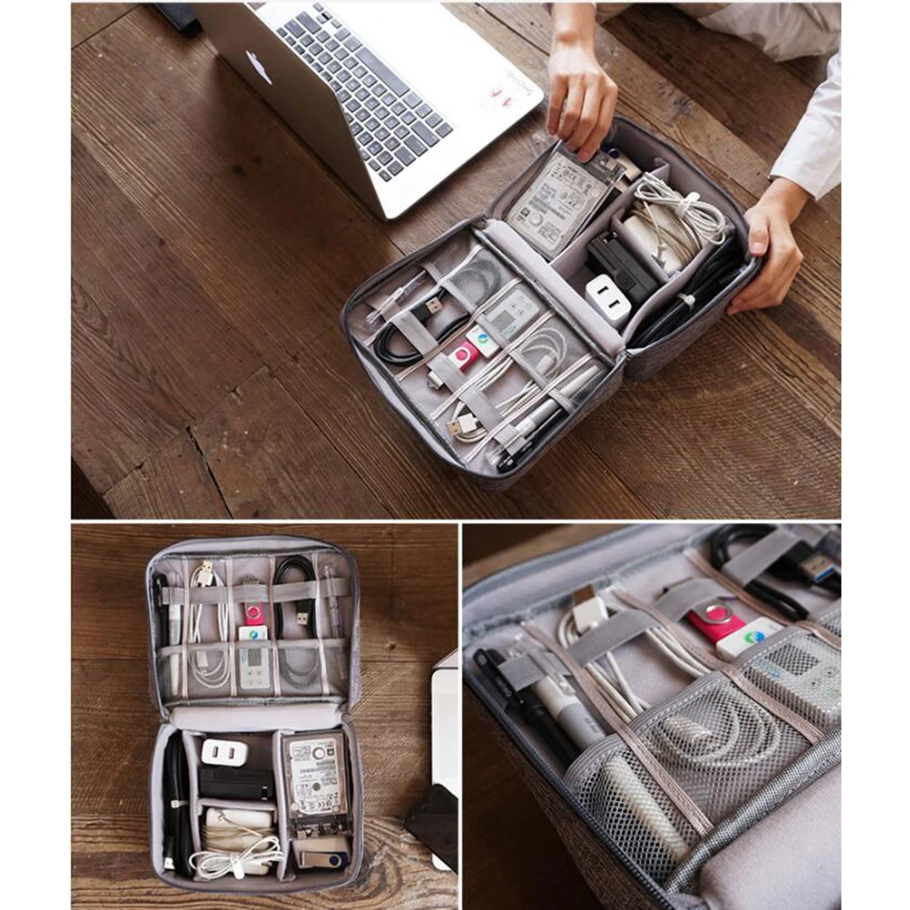 

Data Cable Storage Organizer Travel Pouch Small Accessories Case Waterproof Lightweight Portable