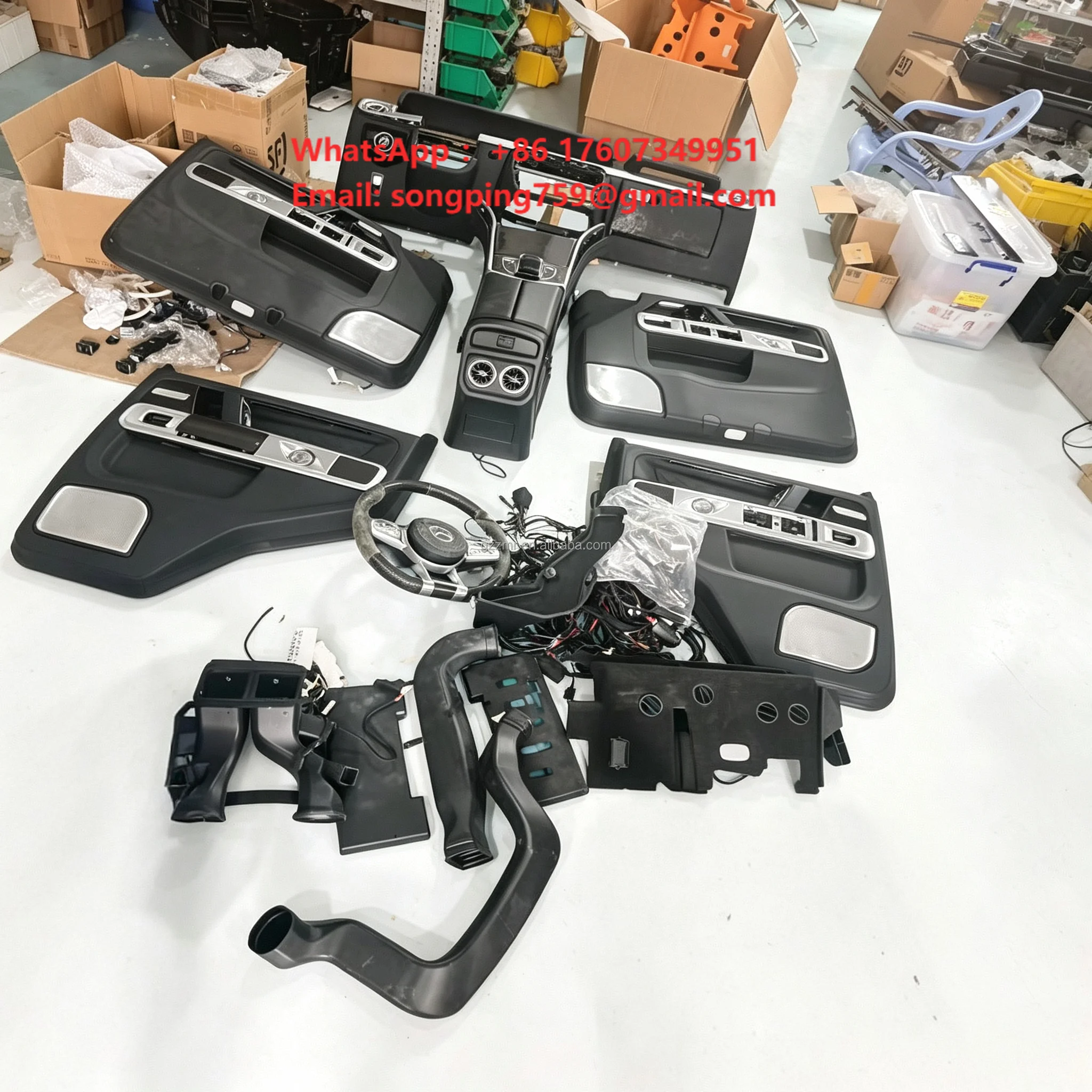 Interior Upgrade Kit with Dual Screen Column Shifter and Electronic Parking Brake for Mercedes Benz G Class W463 to W464