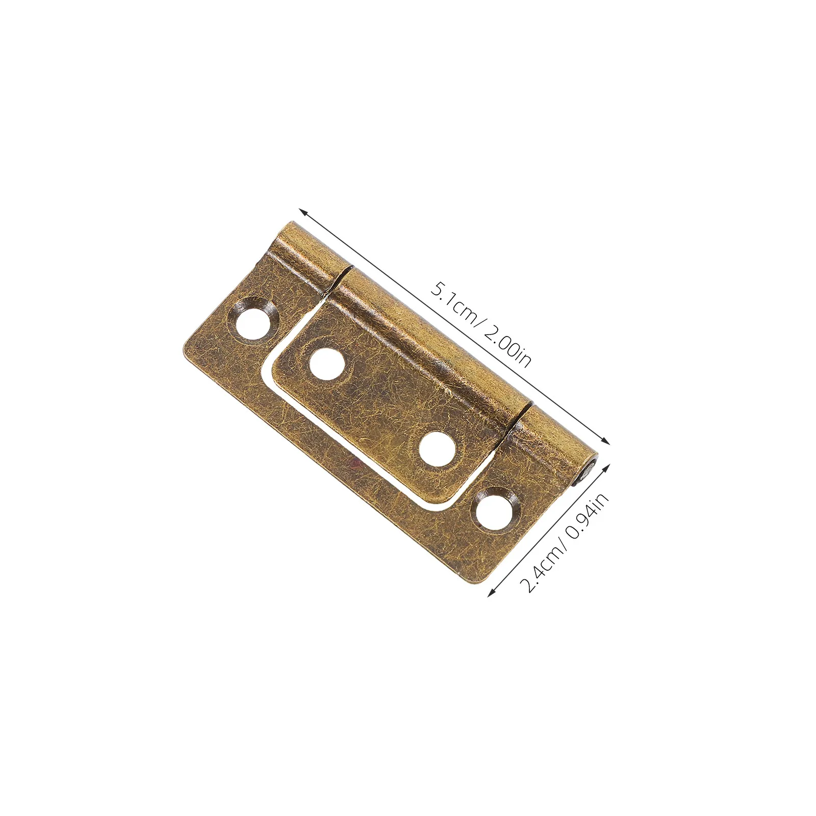 12Pcs Heavy Duty Brass Iron Hinges Vintage Furniture Hinges for Cabinet Doors Shutters Drawers Closets Kitchen