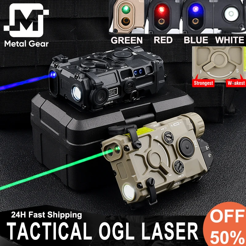 

WADSN Tactical OGL Nylon Version Red Green Blue Laser NO IR Strobe LED White Light Hunting Weapon Strobing Reconnaissance Lamp