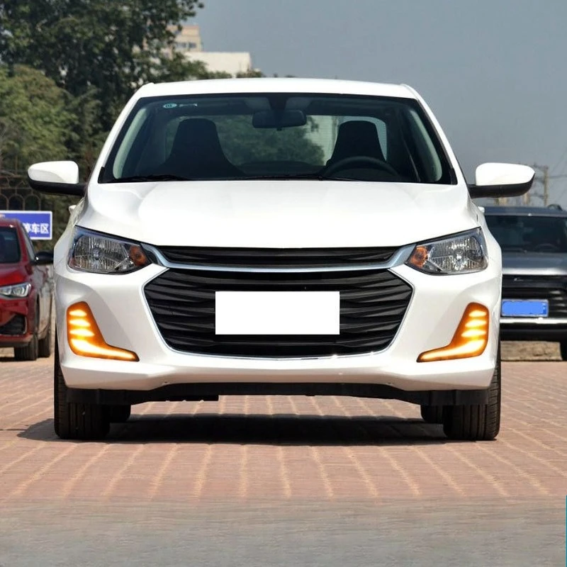 For Chevrolet Cavalier 2019 2020 Car Led Daytime Running Lights Dynamic Turn Signal Front Fog Lights Modified 12V Daylights