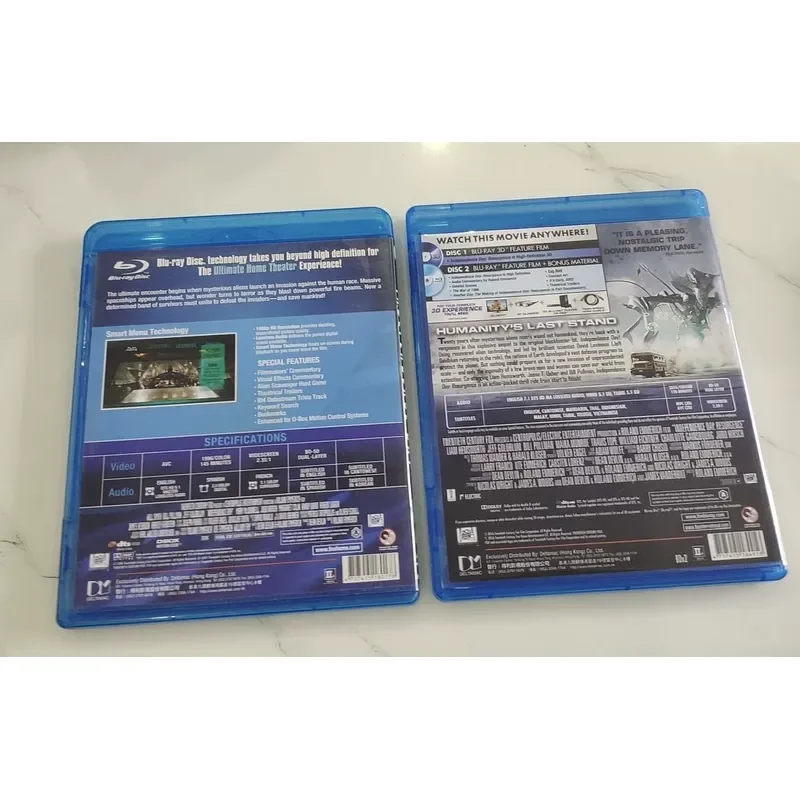Hong Kong Version BD Blu-ray Independence Day 1 and 2 Three Discs Set