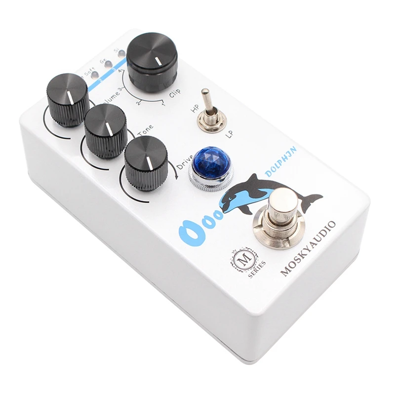 MOSKYAUDIO DOLPHIN Guitar Ultimate Drive Distorton Effects Pedal True Bypass Function Guitar Effects Processor Accessories Parts