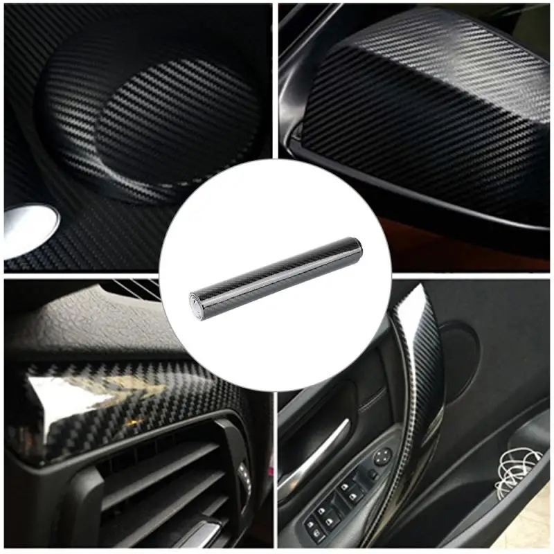 Car Sticker  Glossy Carbon Fiber Vinyl Film Car Wrap Super Glossy 7D Carbon Film with Size 20CM x 152CM Waterproof Film