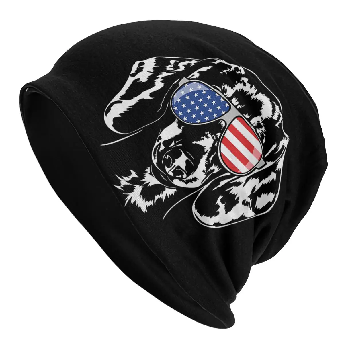 American Flag Sunglasses Outdoor Beanie Caps Dachshund Sausage Dog Skullies Beanies Ski Caps Soft Thin Bonnet Hats