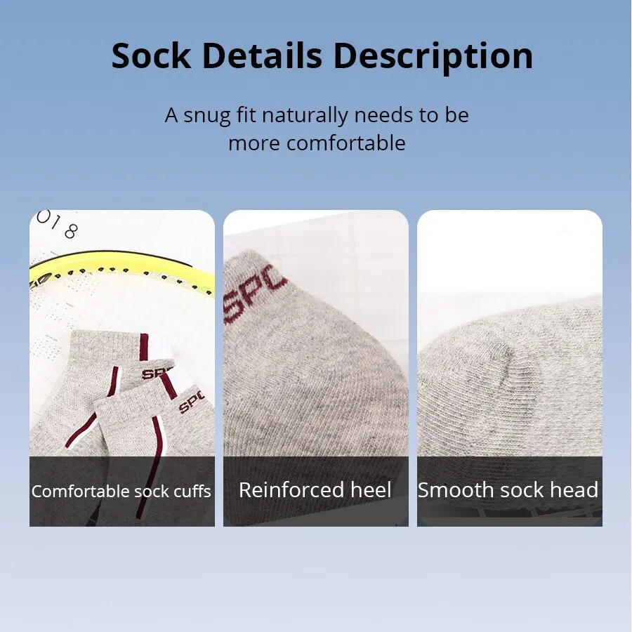 3 Pairs Mens Mesh Breathable Sports Socks Shallow Mouth Spring and Summer Short Tube Socks White Simple Classic Sock