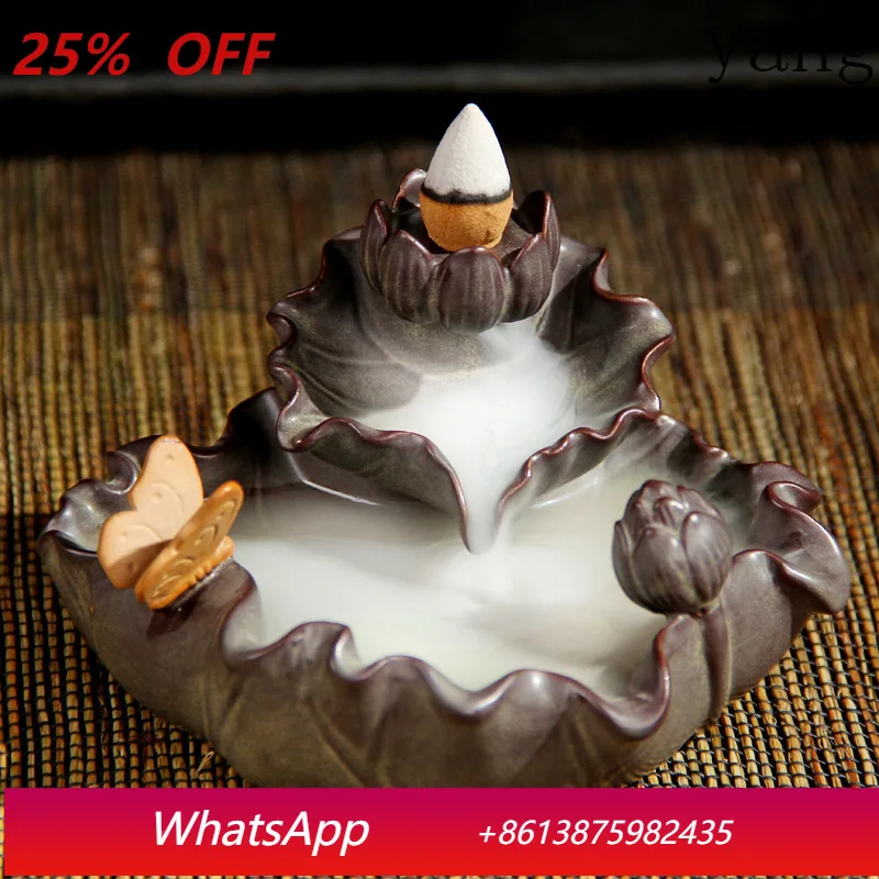 

LH ceramic Buddhist incense burner, backflow incense burner