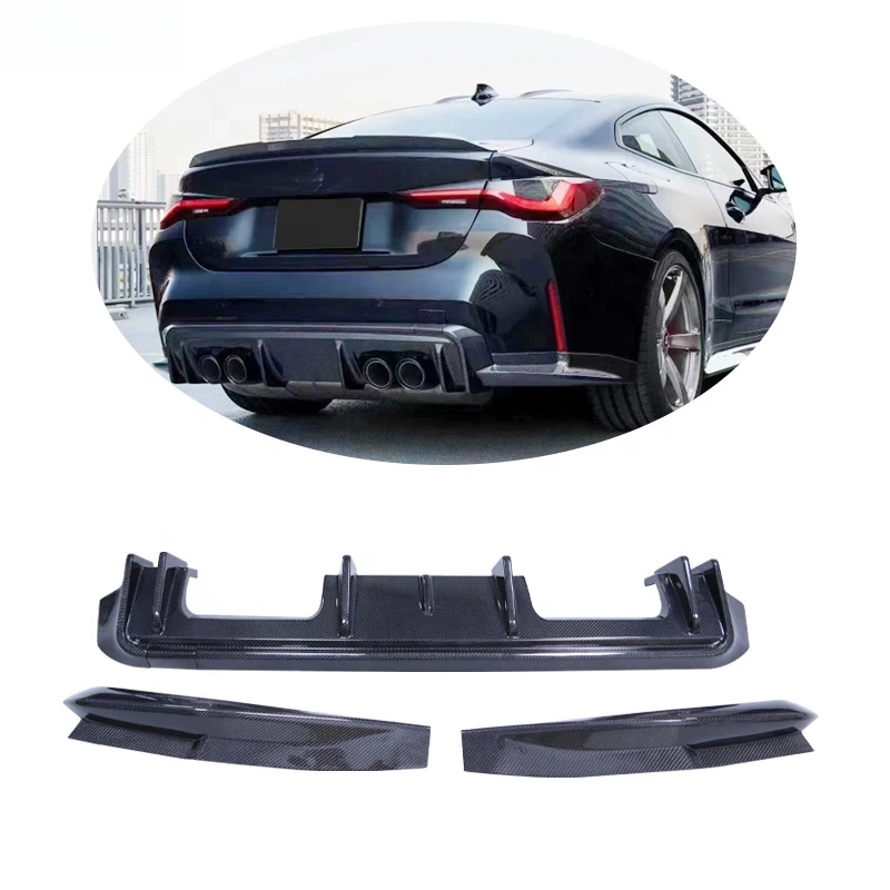 

High Grade Exterior Accessories Carbon Fiber 3D Style Rear Bupmer Diffuser Car Spoiler Auto Body Kit for G82 G83 M4