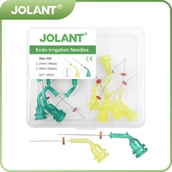 10pcs JOLANT Dental Irrigation Endo Needle Tip 31G Elbow Double Side Hole 21/25mm For Root Canal Syringe Anterior Molar Teeth