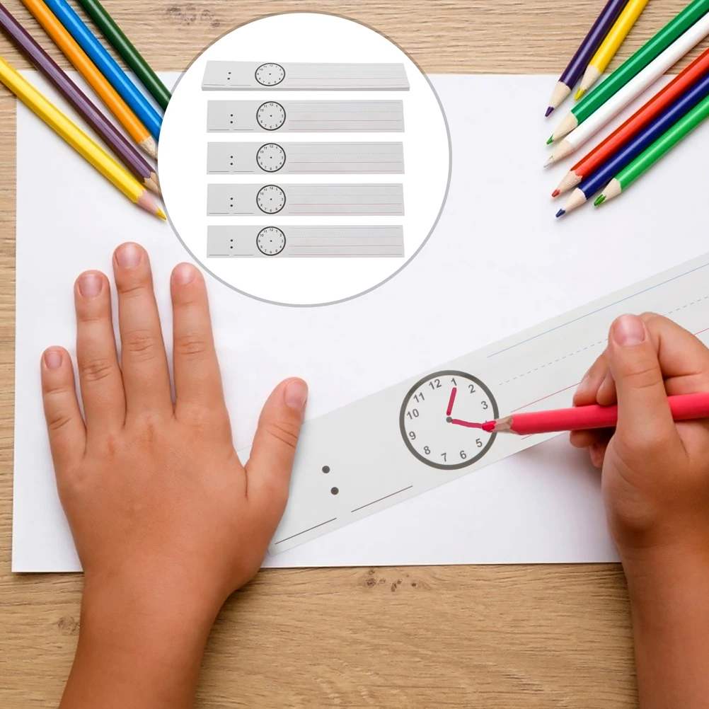 

2 Sets Rubbing Card Teaching Aids English Words Writing Strips Learning Sentence Students Paper Erasable Reusable Child