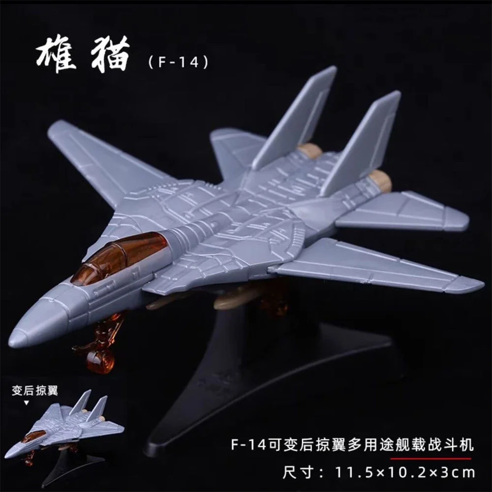 Mini Toys F-14A Fighter Tomcat Military Plastic Models Assemble Puzzle Figure Toy Aircraft Scene Sandpan Game Collection