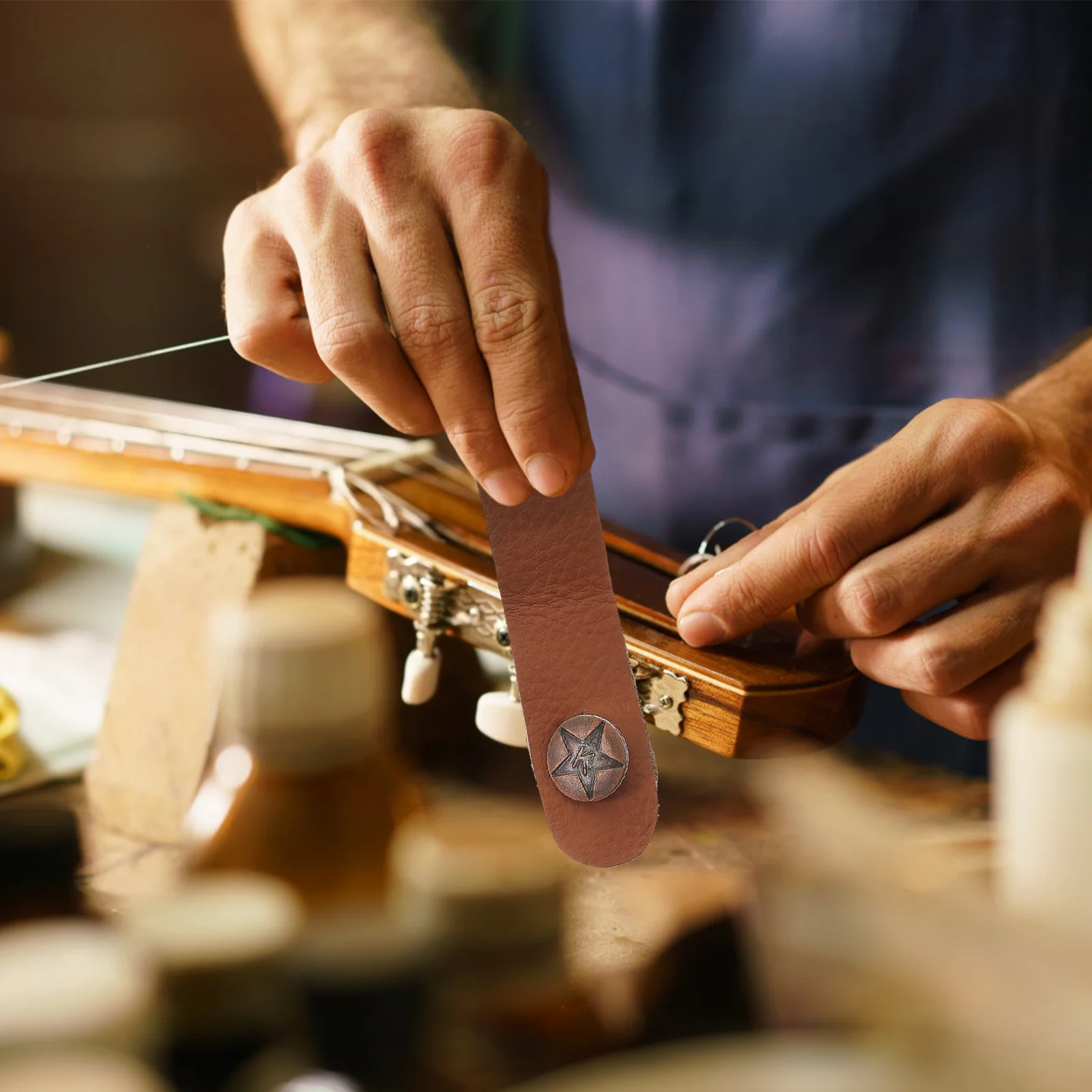 

2Pcs Guitar Neck Strap Button Compact Easy Install Replacement for Acoustic Guitar Headstock Strap Tie Accessories