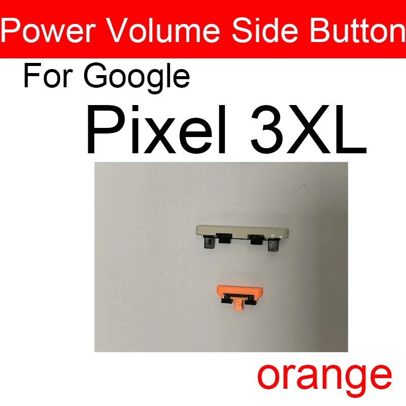 Google Pixel 3 용 전원 및 볼륨 측면 버튼 3XL 3A 3AXL 전원 볼륨 측면 키 수리 부품