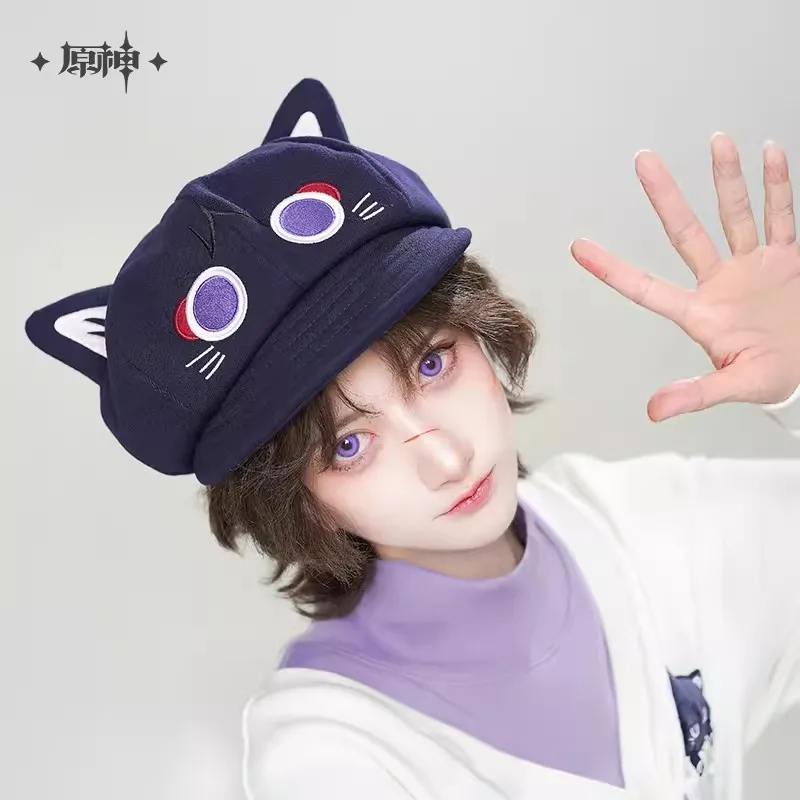 Chapeau de Cosplay Anime Genshin Impact, Casquette Octogonale Officielle Kunikuzushi WPanama er, Mignon, Accessoires pour Femmes et Hommes