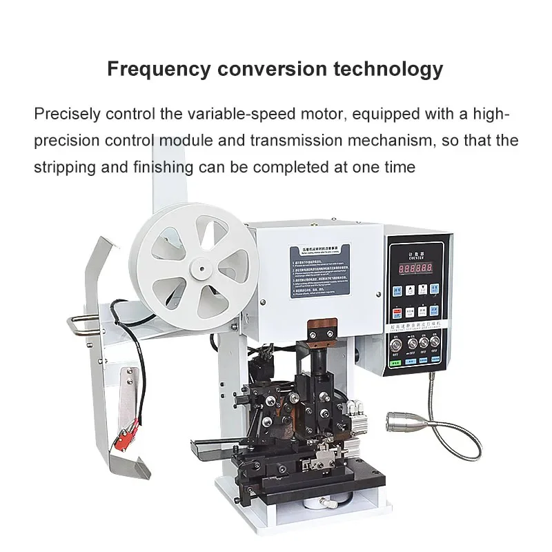 AWG36-AWG20 Cable Terminal Crimping Machine Semi-Automatic High Precision Horizontal Wire Stripping Terminal Integrated Machine