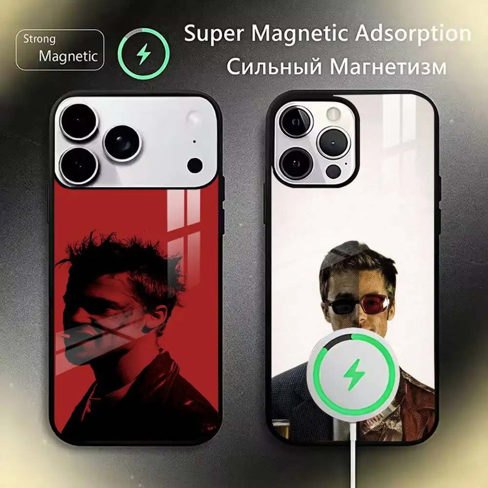 

Brad Pitt Phone Case For iPhone17,16,15,14,13,12,11 Plus,Pro Magnetic For Magsafe Wireless Charging