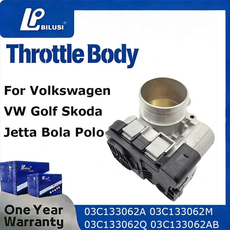Bilusi Throttle Body 52mm 03C133062Q 03C133062AB 04E133062B Compatible With Volkswagen VW Golf Skoda Jetta Bola Polo
