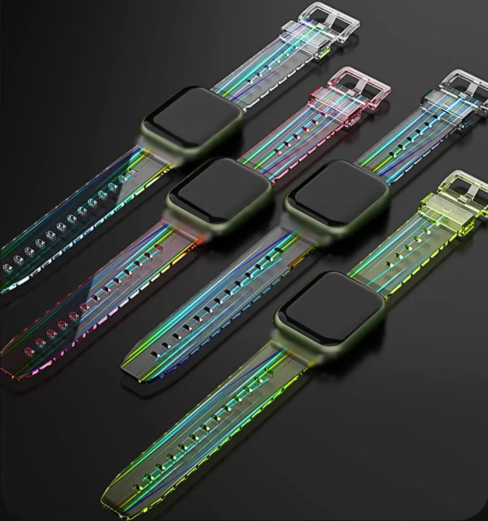 Silicone strap For Apple Watch band 44mm 40mm 42mm 38mm 40 44 mm 3 4 5 6 se watchband correa bracelet iWatch series 7 41mm 45mm