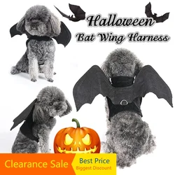 Halloween Bat Wing Dog Harness for Halloween Party Dog Costume Cosplay Vest Harnesses For Dogs Funny Pet Products Accessories