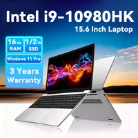 Intel Core I9-10980HK 15.6 Inch Backlit Keyboard Fingerprint Unlock Laptop Windows 11 Office Study NoteBook Gaming Computer PC