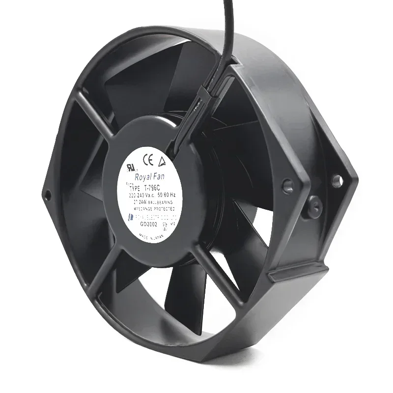 172*150*38MM ROYAL FAN T-796C 220/240V 27/24W All Metal High Temperature Cabinet Fan 15038