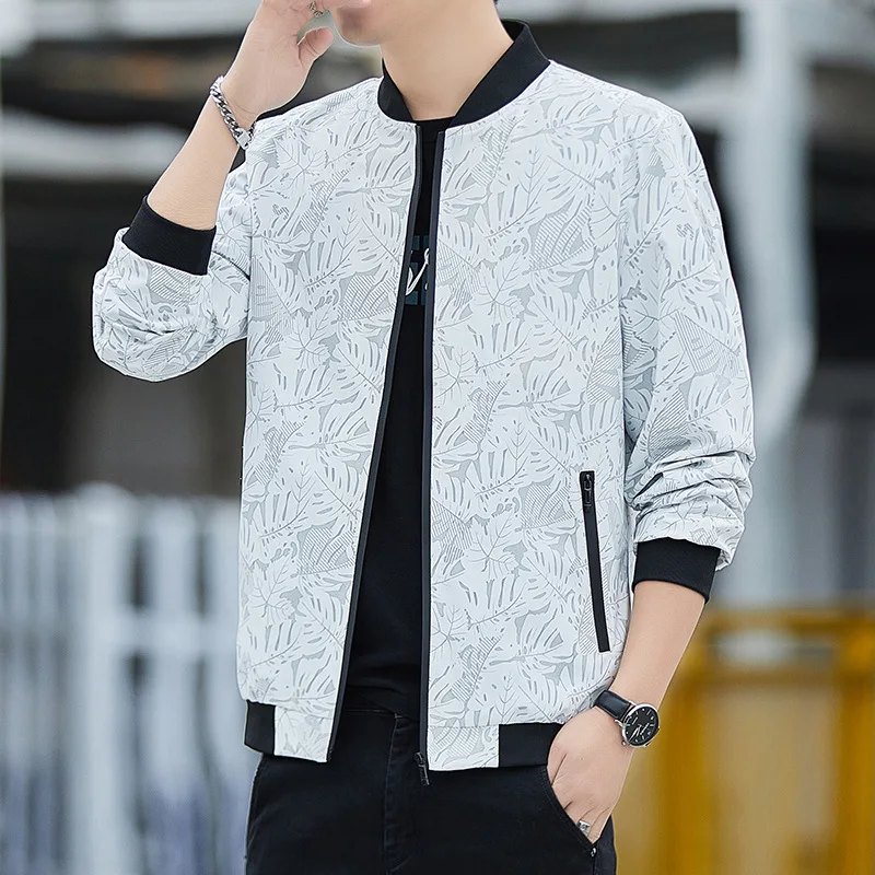 

2024 New Men's Slim Fit Casual Camouflage Stand Collar Youth Jacket