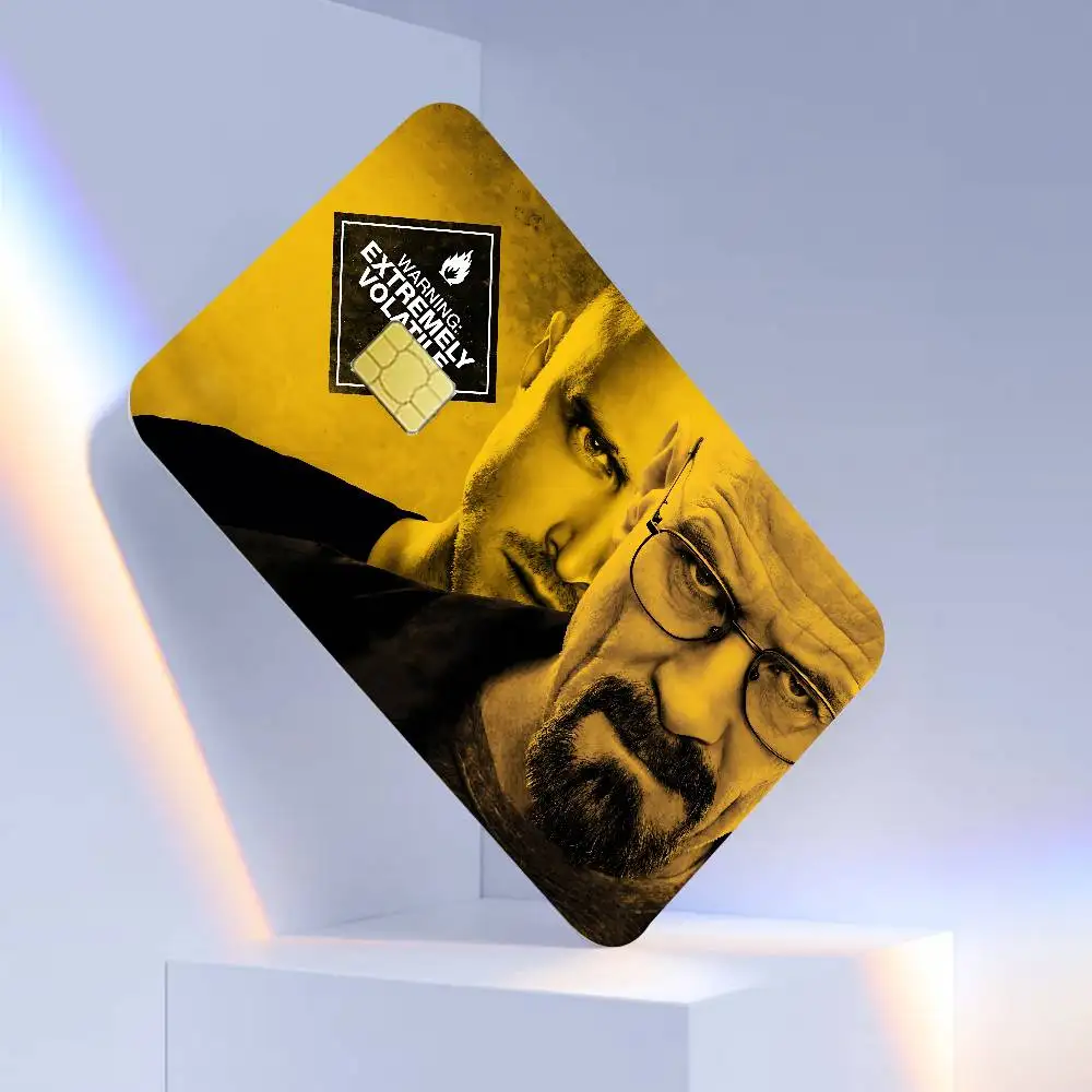 غطاء جلدي لفيلم الرسوم المتحركة Breaking Bad من المسلسلات التلفزيونية لبطاقة الائتمان وبطاقة الخصم البنك الأمامية
