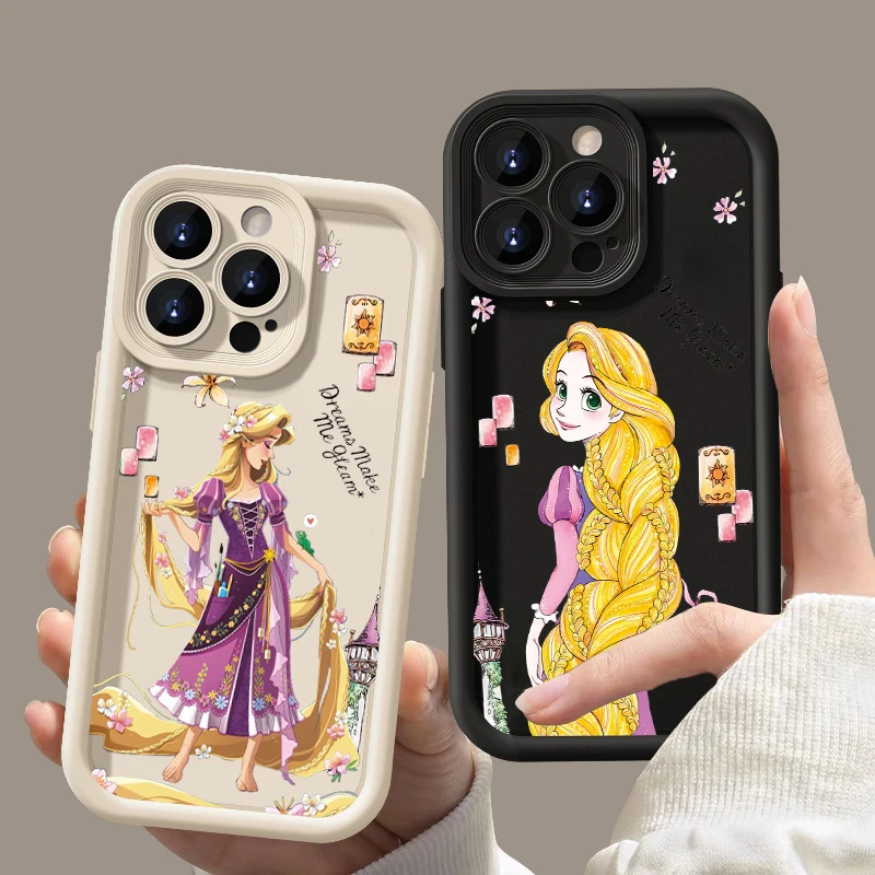 Princess Tangled Rapunzel Eye Ladder For Apple iPhone 15 14 13 12 11 XS XR X Pro Max Plus TPU Phone Case